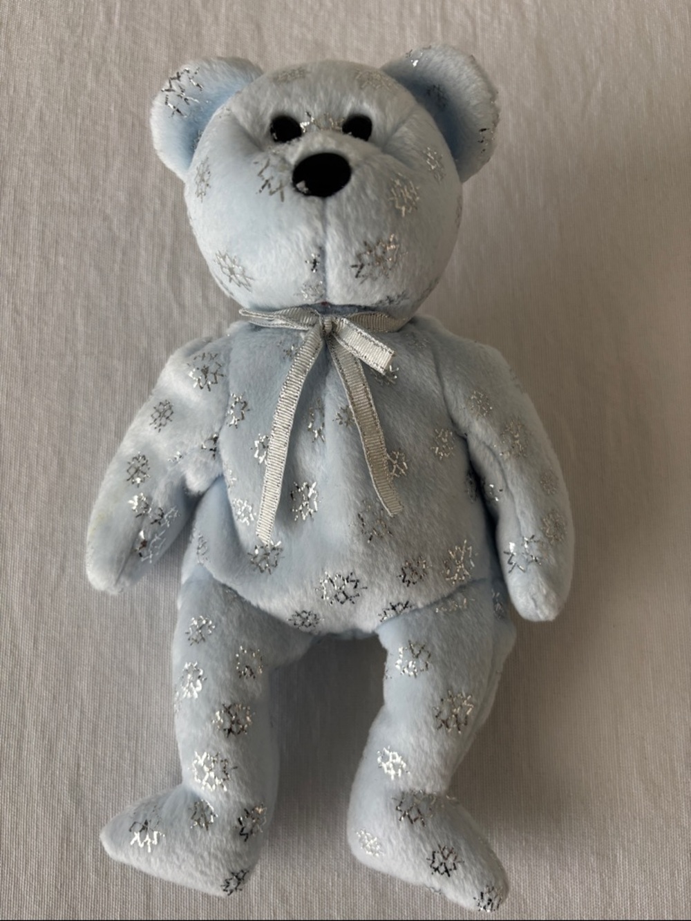 Beanie babies Flaky Blue Plush Snowflake Stuffed Animal Bear